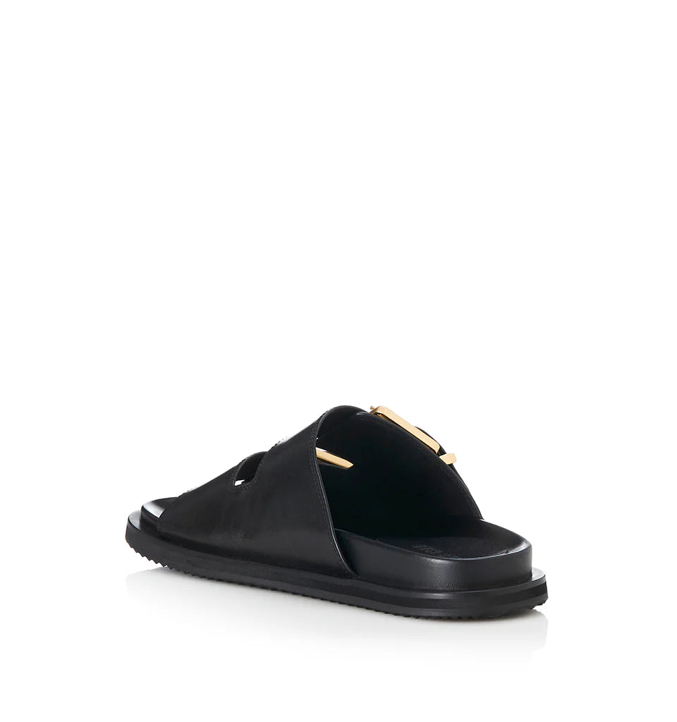 Alias Mae Patterson Slide in Black Leather - the tartan fox