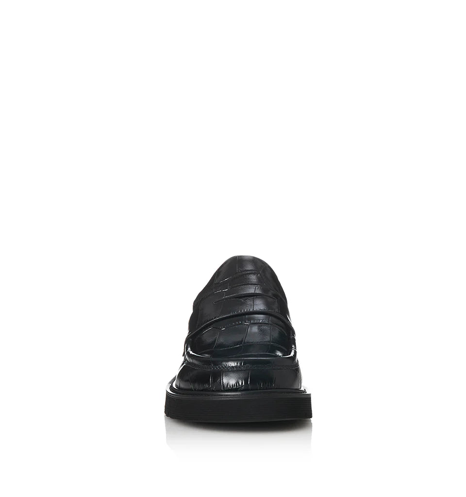 Alias Mae Skye Loafer in Black Croc - the tartan fox