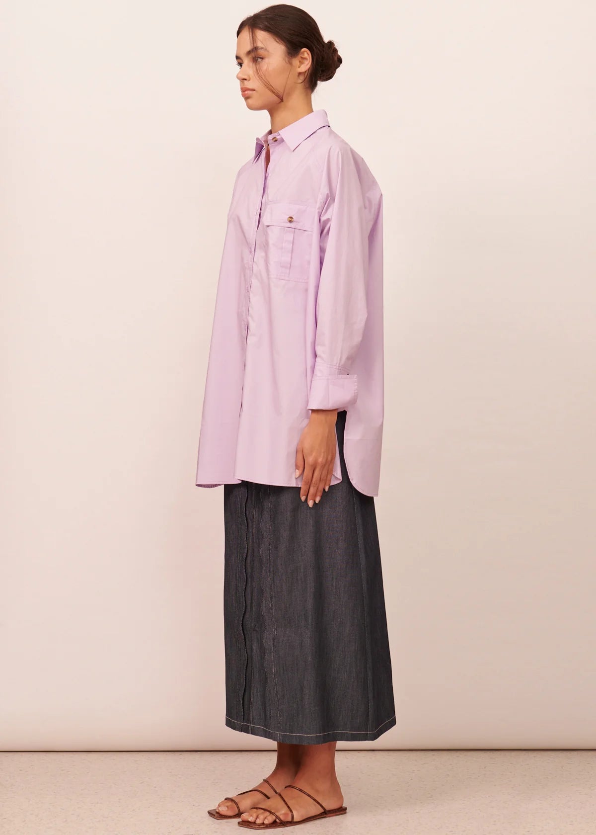 Apartment Clothing Brigitte Raglan Shirt in Lilac - the tartan fox