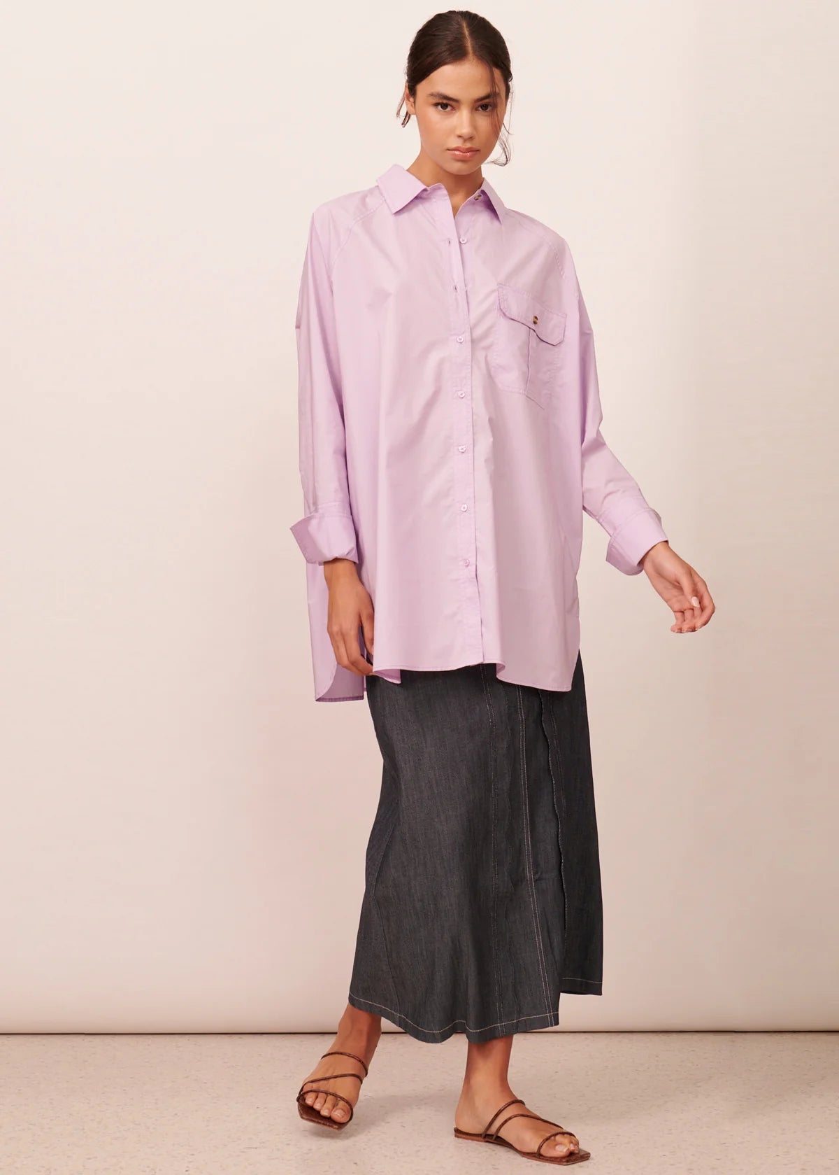 Apartment Clothing Brigitte Raglan Shirt in Lilac - the tartan fox