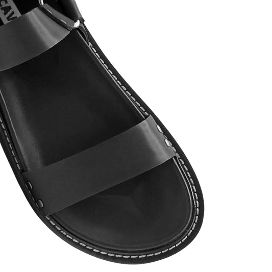 Caverley Burt Sandal Black / White Welt