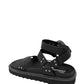 Caverley Burt Sandal in Black with White Welt - the tartan fox