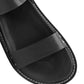 Caverley Burt Sandal in Black with White Welt - the tartan fox