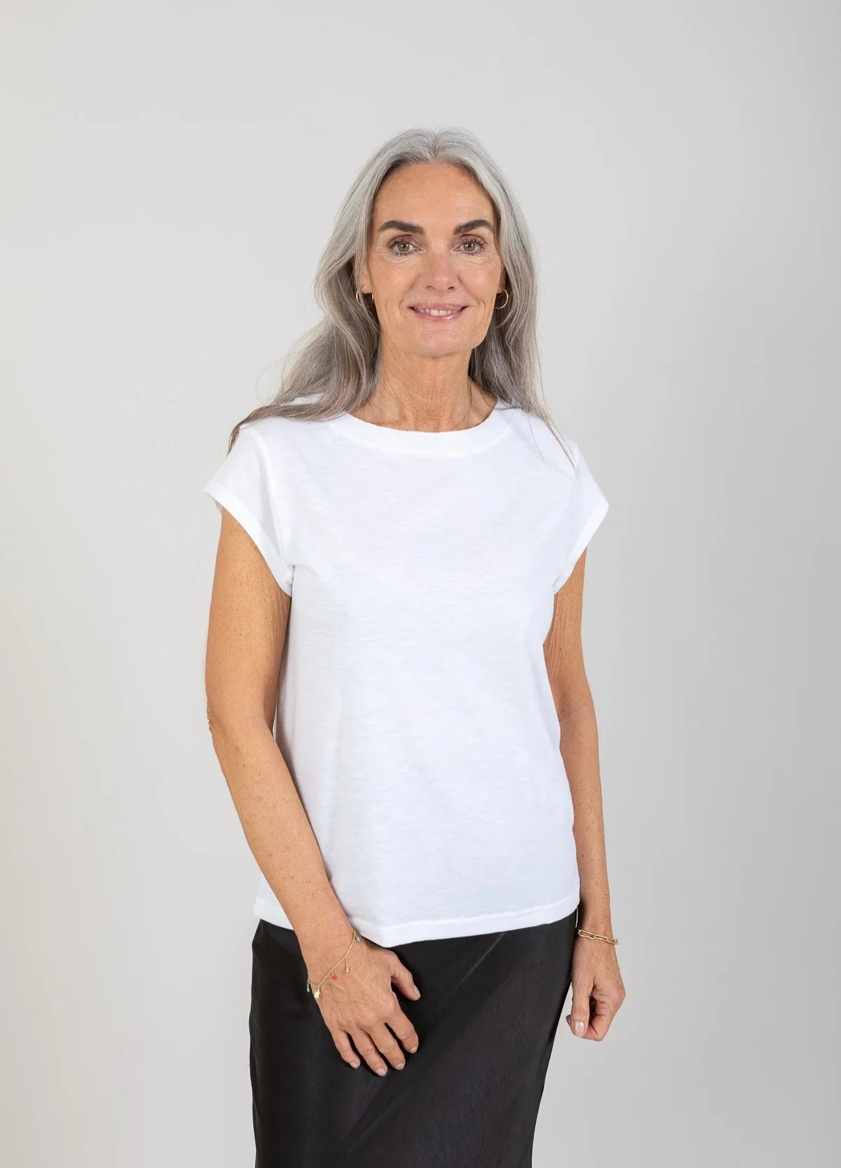 CC Heart Basic T-shirt in White - the tartan fox