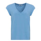 CC Heart Basic V-neck T-shirt in Powder Blue - the tartan fox