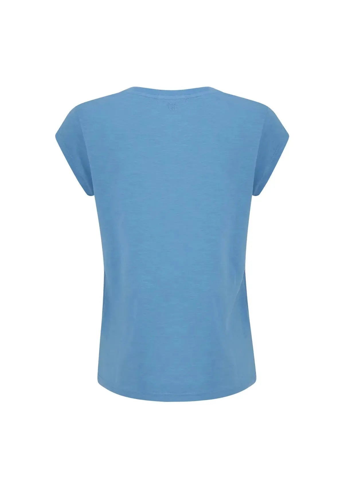 CC Heart Basic V-neck T-shirt in Powder Blue - the tartan fox