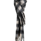 CC Heart Big Check Scarf in Black/Off White Mix - the tartan fox