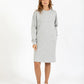 CC Heart Billie Sweat Dress in Light Grey Melange - the tartan fox