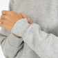 CC Heart Billie Sweat Dress in Light Grey Melange - the tartan fox
