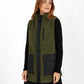 CC Heart Lennon Mix Pile Waistcoat in Army/Black - the tartan fox