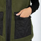 CC Heart Lennon Mix Pile Waistcoat in Army/Black - the tartan fox