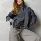 CC Heart Quinn Loose Denim Pants in Grey Denim - the tartan fox