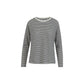 CC Heart Silla Stripe Long Sleeve T-shirt in Off white/Navy - the tartan fox