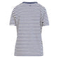 CC Heart Stripe T-Shirt Short Sleeve in Night Sky Blue and Cream - the tartan fox