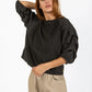 COSTER Blouse mix with Puffy Sleeve in Black - the tartan fox