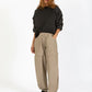 COSTER Blouse mix with Puffy Sleeve in Black - the tartan fox