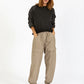 COSTER Blouse mix with Puffy Sleeve in Black - the tartan fox
