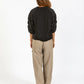 COSTER Blouse mix with Puffy Sleeve in Black - the tartan fox