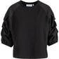 COSTER Blouse mix with Puffy Sleeve in Black - the tartan fox