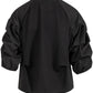 COSTER Blouse mix with Puffy Sleeve in Black - the tartan fox