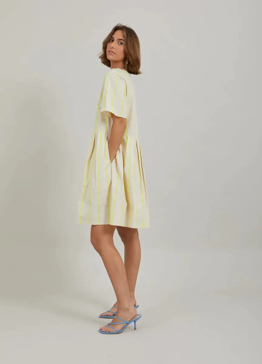 Coster Dress With Yellow Stripes - the tartan fox