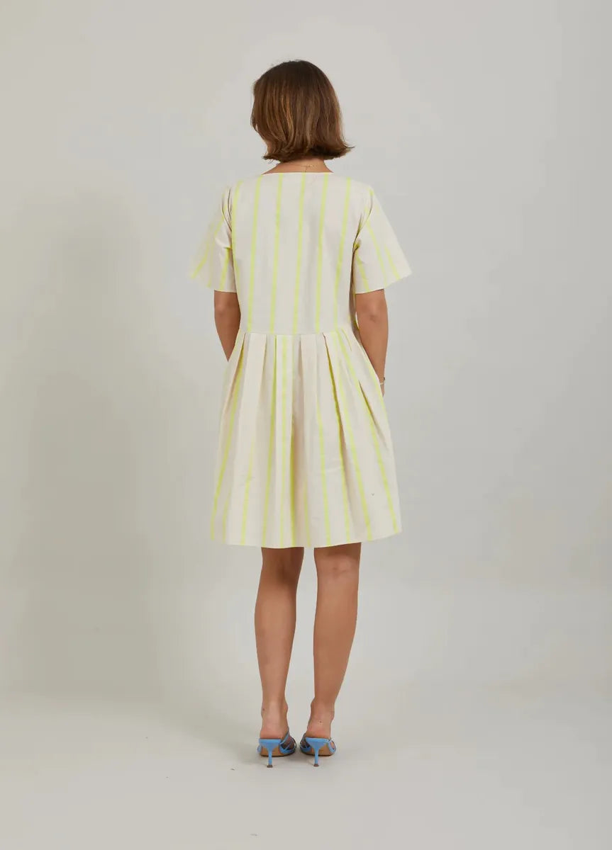 Coster Dress With Yellow Stripes - the tartan fox