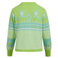 Coster Knit with Jacquard Patter in Flashy Green - the tartan fox