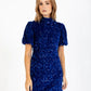 COSTER Sequins Dress in Rich Blue - the tartan fox