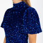 COSTER Sequins Dress in Rich Blue - the tartan fox