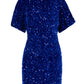 COSTER Sequins Dress in Rich Blue - the tartan fox