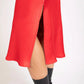 Coster Skyler Mid Length Skirt in Red - the tartan fox