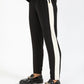 COSTER Sporty Pants with Side Panel in Crème/Black - the tartan fox