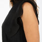 COSTER Top with Ruffles in Black - the tartan fox