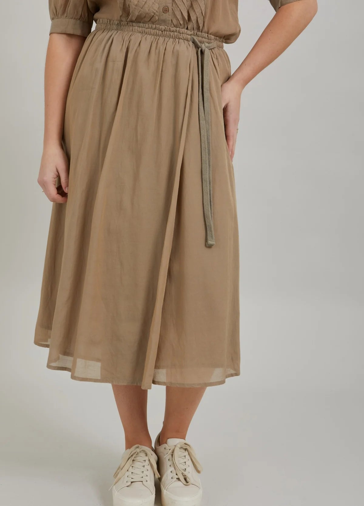 Coster Wrap Skirt in Sand - the tartan fox