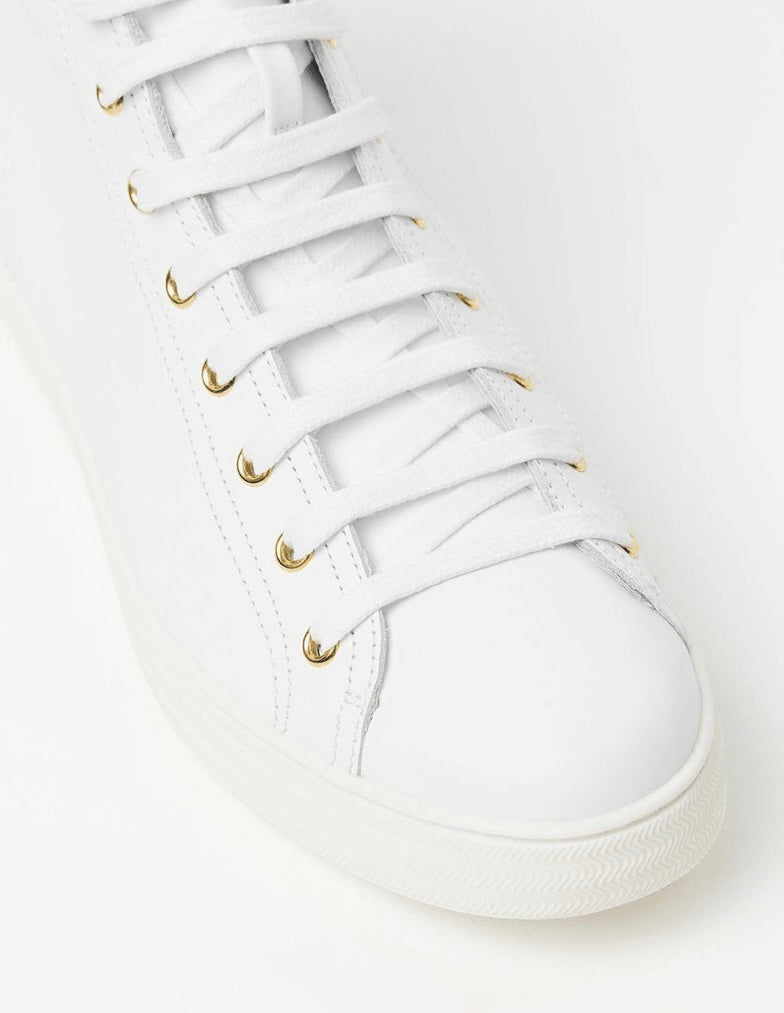 DOF Freya Sneaker in White - the tartan fox