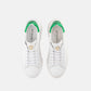 DOF Sofia Sneaker in White/Green Metallic - the tartan fox