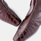 DOF Studio Bianca in Chocolate Croc Emboss - the tartan fox