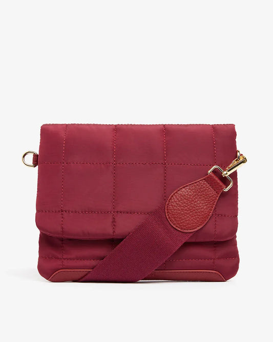 Elms + King Windsor Crossbody Bag in Burgandy - the tartan fox