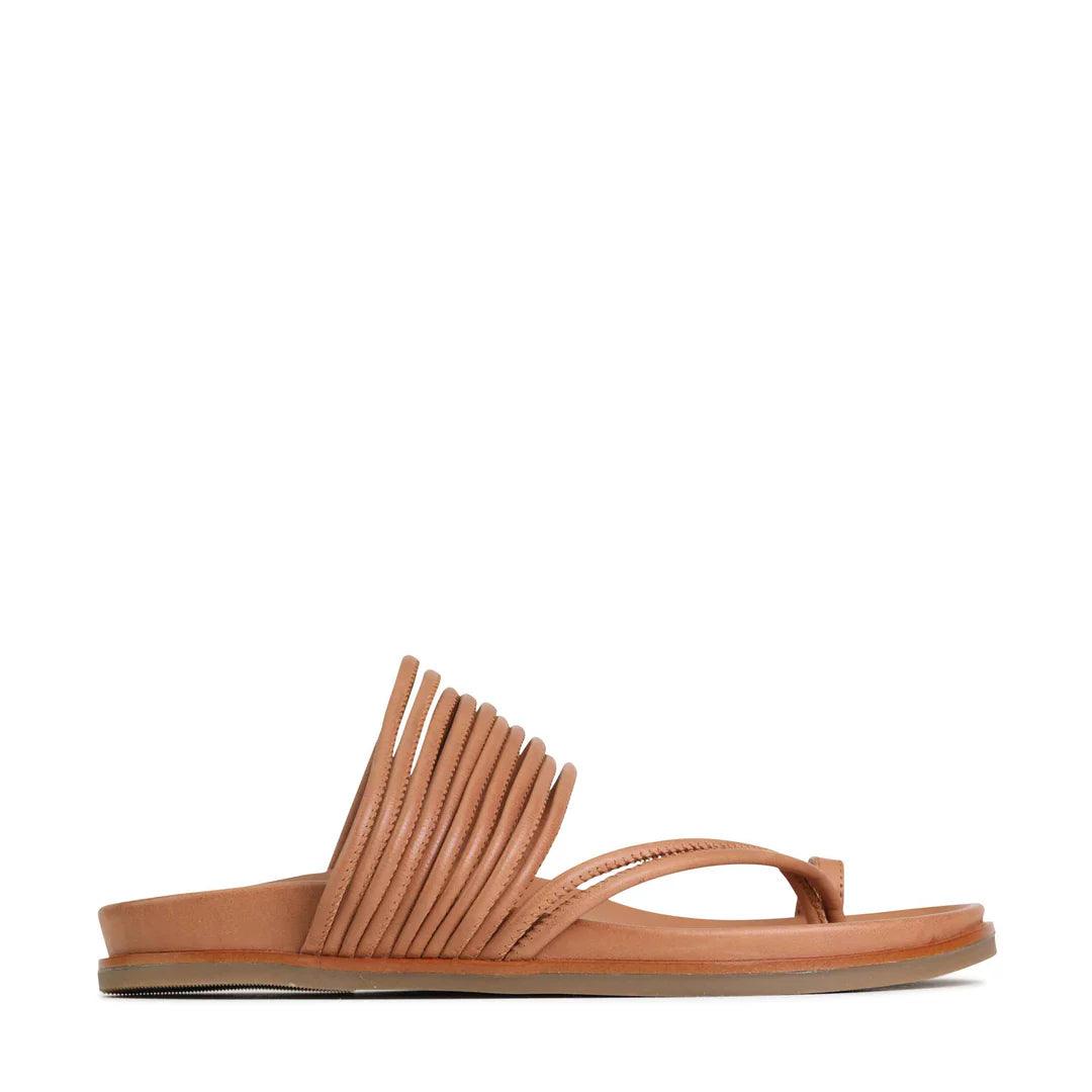 EOS Carmella Sandal in Brandy Leather - the tartan fox