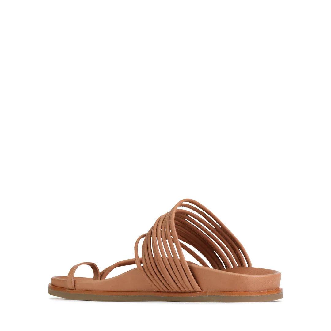 EOS Carmella Sandal in Brandy Leather - the tartan fox