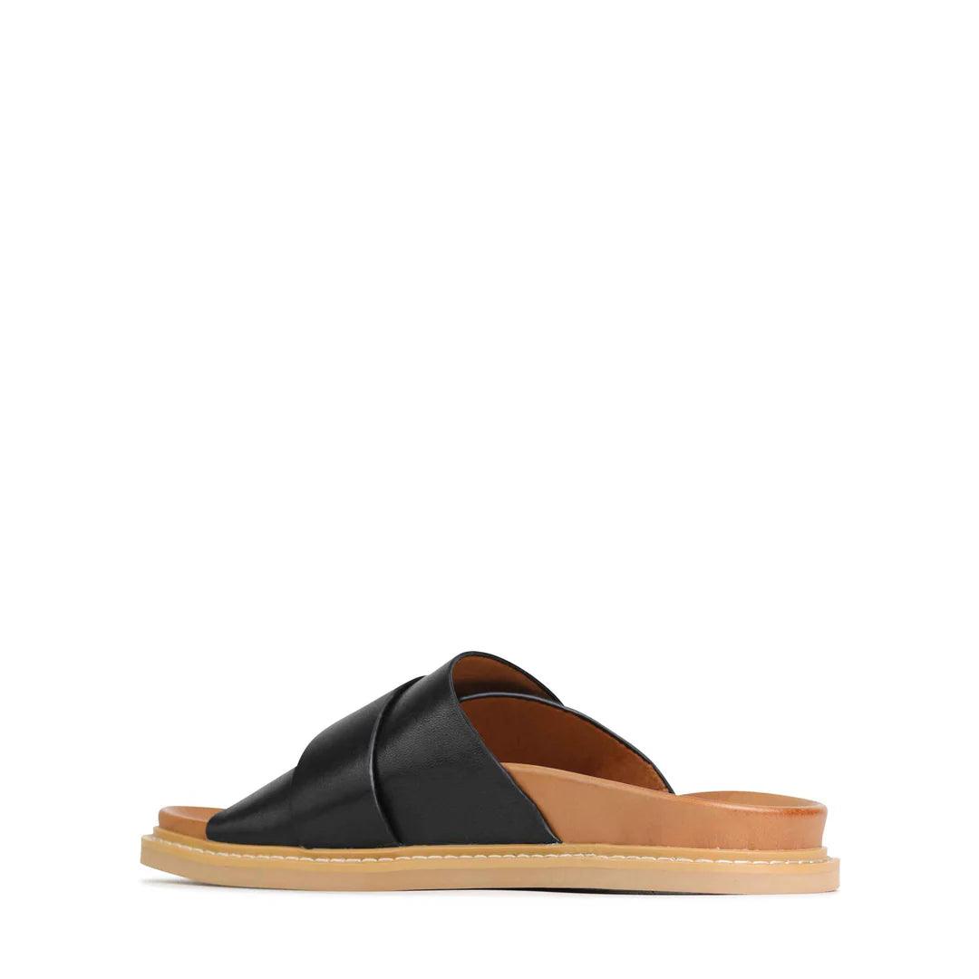 EOS Dede Sandal in Black Leather - the tartan fox