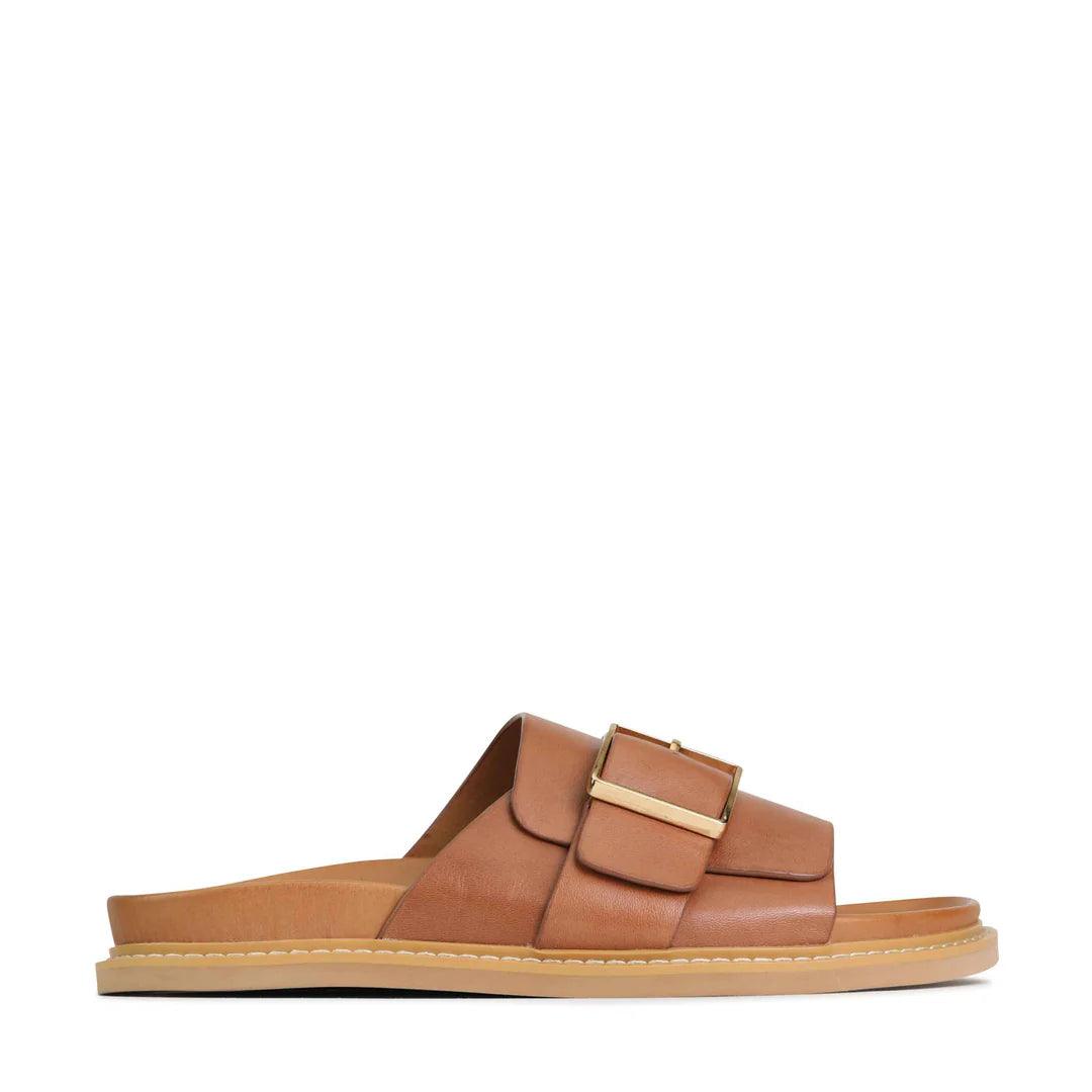 EOS Dede Sandal in Brandy Leather - the tartan fox