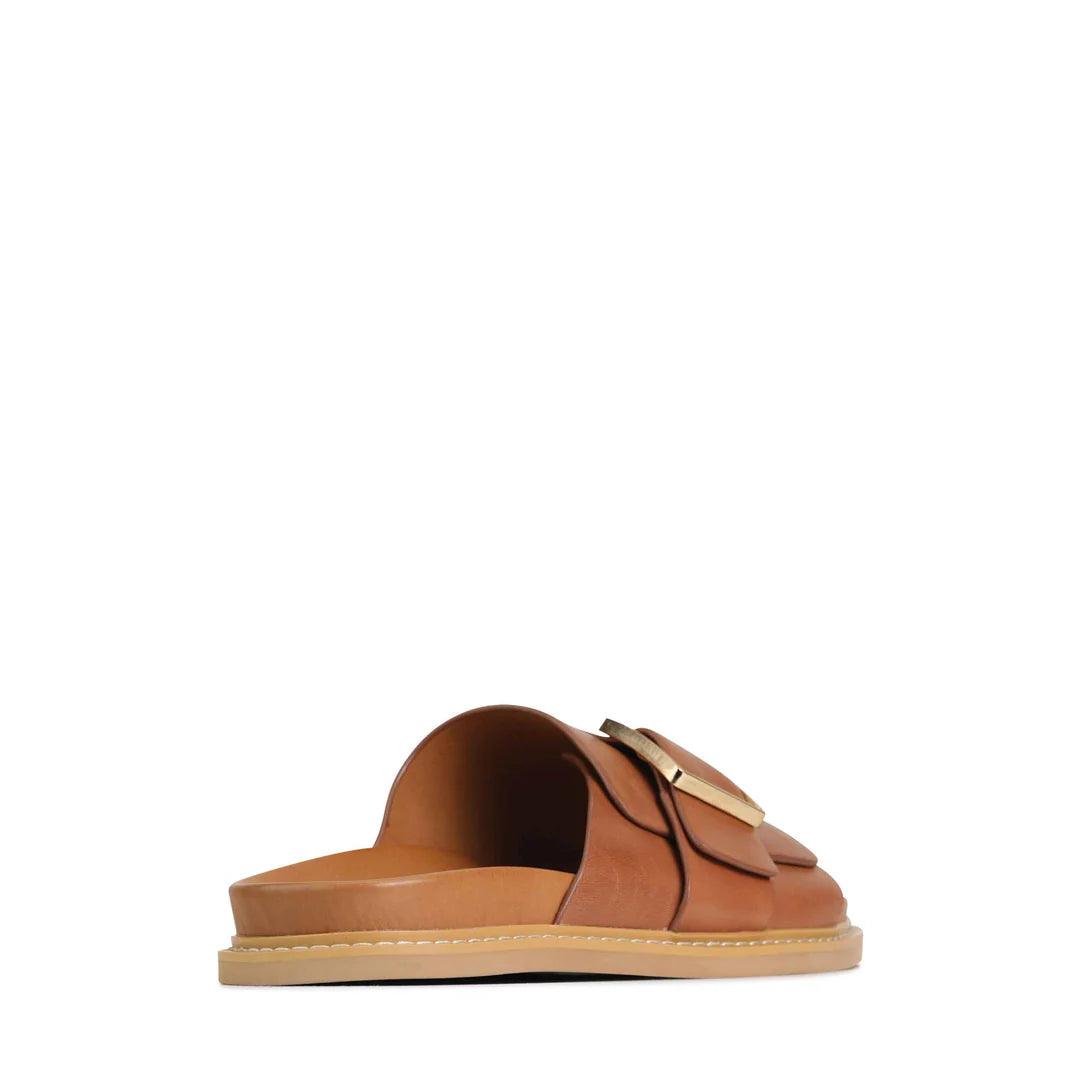 EOS Dede Sandal in Brandy Leather - the tartan fox