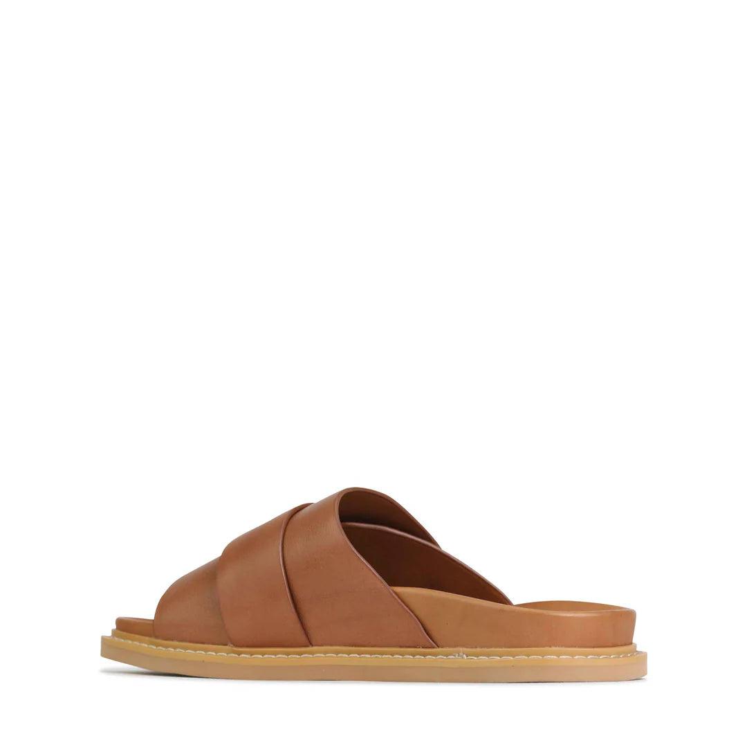 EOS Dede Sandal in Brandy Leather - the tartan fox