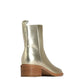 EOS Keyla Boot in Champagne Metallic Crinkle Leather - the tartan fox