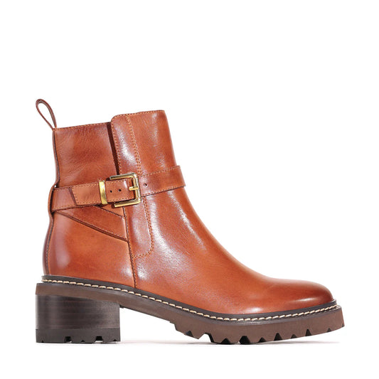 EOS Lindt Ankle Boot in Brandy - the tartan fox