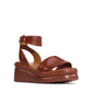 EOS Menta Platform Sandal in Brandy