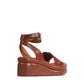 EOS Menta Platform Sandal in Brandy