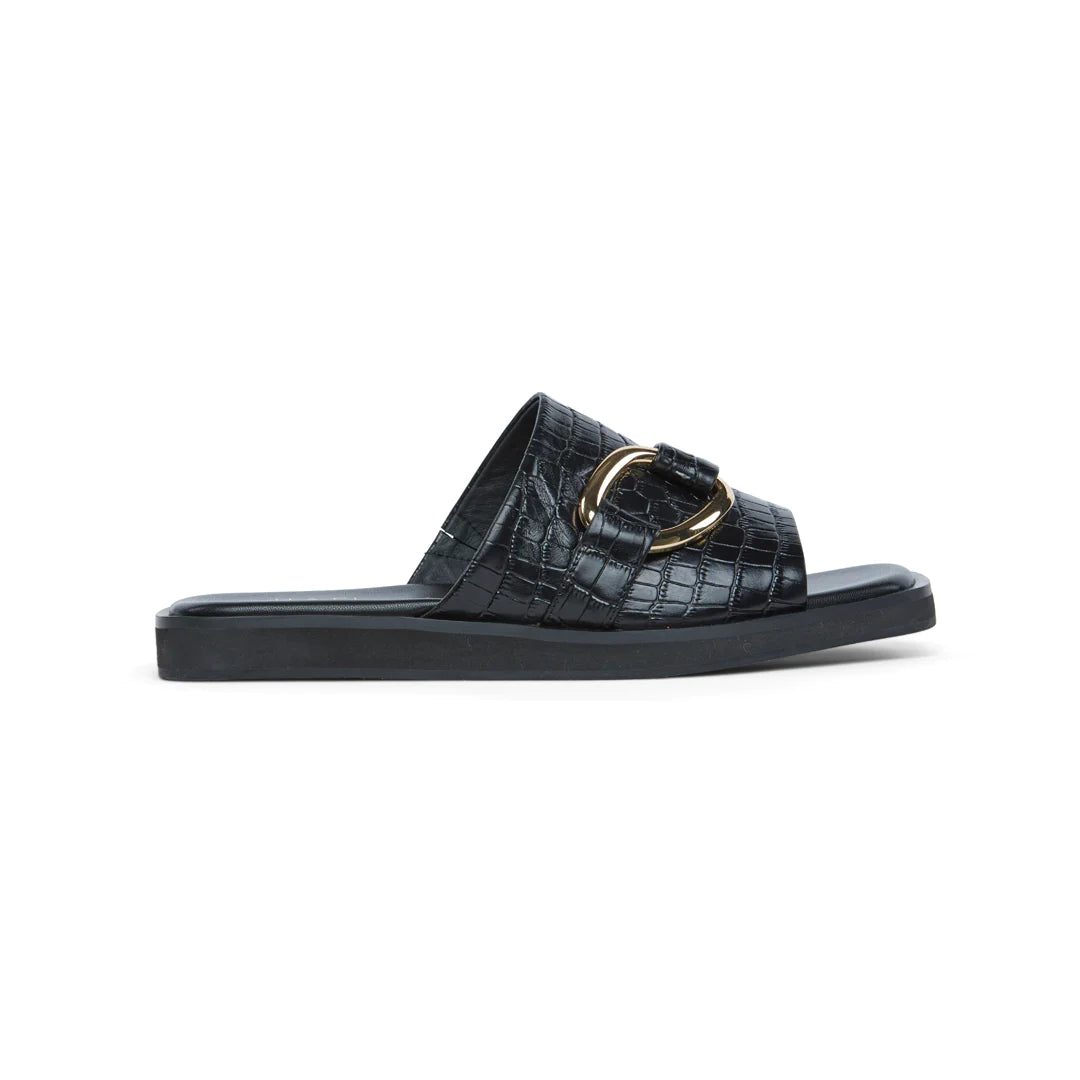 Hael and Jax Josie Sandals in Black - the tartan fox