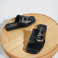 Hael and Jax Josie Sandals in Black - the tartan fox